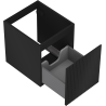 Mexen Rivel Badezimmer-Unterschrank 40 cm, 1 Schublade, geriffelt, schwarz matt - 91A20-04047-1-BF71