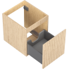 Mexen Rivel Badezimmerschrank 40 cm, 1 Schublade, gerillt, Eiche - 91A20-04047-1-BF81