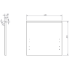 Mexen Rivel badezimmerschrank unterwaschbecken 45 cm, 1 schublade, gerillt, grau matt - 91A20-04547-1-BF62