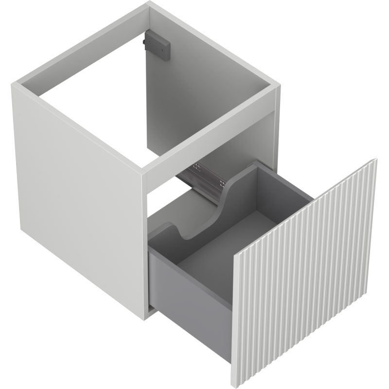 Mexen Rivel badezimmerschrank unterwaschbecken 45 cm, 1 schublade, gerillt, grau matt - 91A20-04547-1-BF62