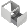 Mexen Rivel badezimmerschrank unterwaschbecken 45 cm, 1 schublade, gerillt, grau matt - 91A20-04547-1-BF62