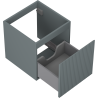 Mexen Rivel Badezimmerschrank 45 cm, 1 Schublade, geriffelt, Graphit matt - 91A20-04547-1-BF66