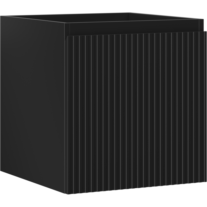 Mexen Rivel Badezimmer Unterschrank 45 cm, 1 Schublade, geriffelt, schwarz matt - 91A20-04547-1-BF71