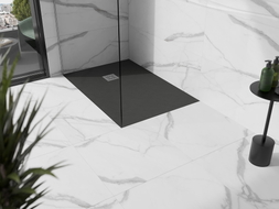 Mexen Stone+ Rechteckige Duschwanne aus Verbundwerkstoff 100 x 90 cm, Anthrazit - 44719010