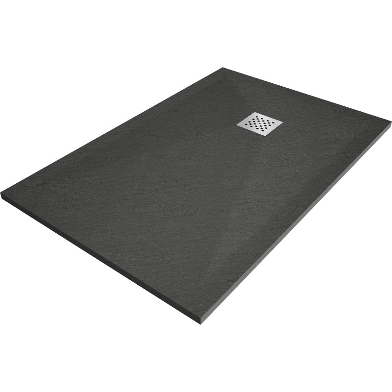 Mexen Stone+ rechteckige Verbund-Duschwanne 100 x 90 cm, Anthrazit - 44719010