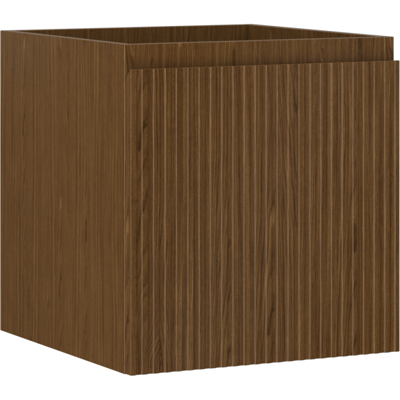Mexen Rivel 45 cm Waschbeckenschrank, 1 Schublade, gerillt, Nussbaum - 91A20-04547-1-BF86