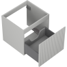 Mexen Rivel Badezimmerschrank 50 cm, 1 Schublade, geriffelt, grau matt - 91A20-05047-1-BF62