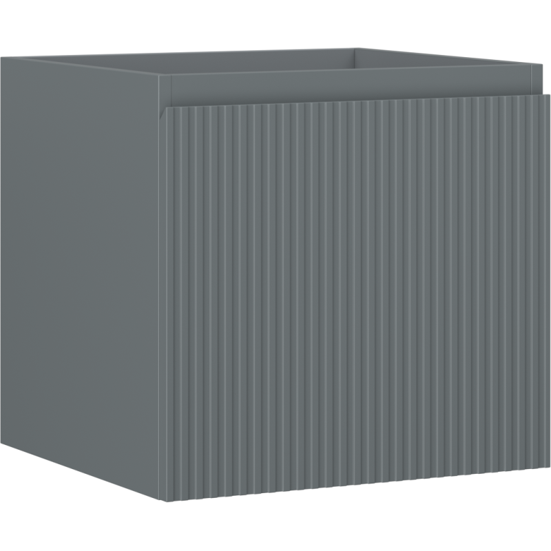 Mexen Rivel Badezimmerschrank 50 cm, 1 Schublade, geriffelt, Graphit matt - 91A20-05047-1-BF66