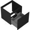 Mexen Rivel Badezimmerschrank 50 cm, 1 Schublade, geriffelt, schwarz matt - 91A20-05047-1-BF71