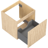 Mexen Rivel Waschtischunterschrank 50 cm, 1 Schublade, geriffelt, Eiche - 91A20-05047-1-BF81