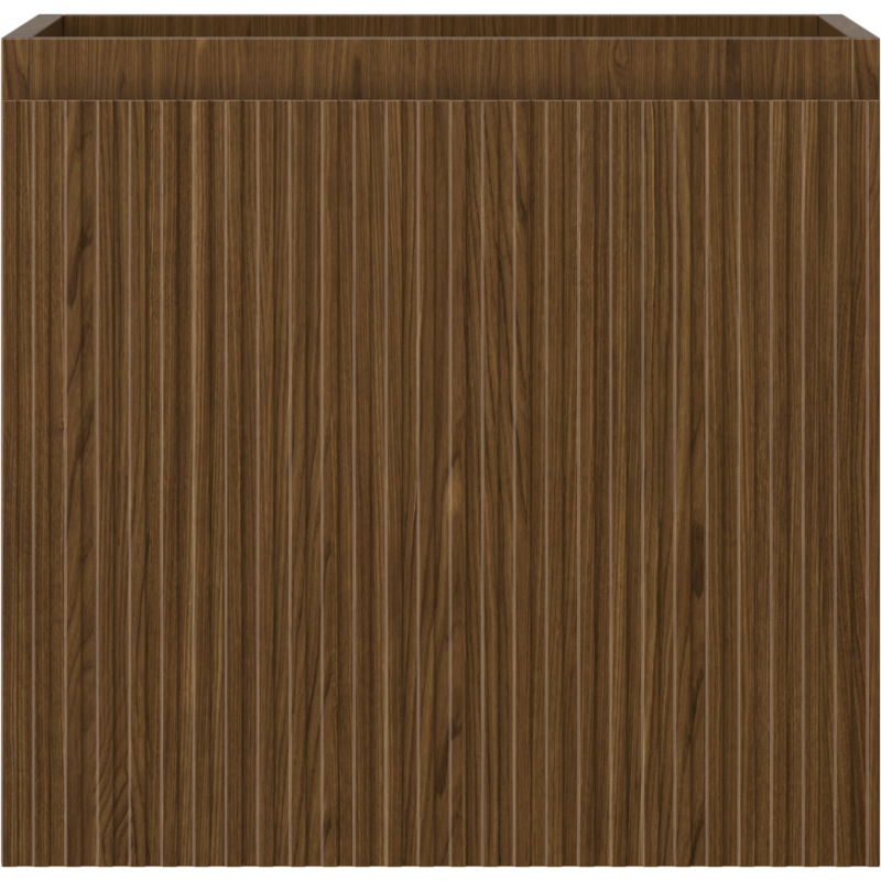 Mexen Rivel Badezimmerschrank für Waschbecken 50 cm, 1 Schublade, gerillt, Nussbaum - 91A20-05047-1-BF86