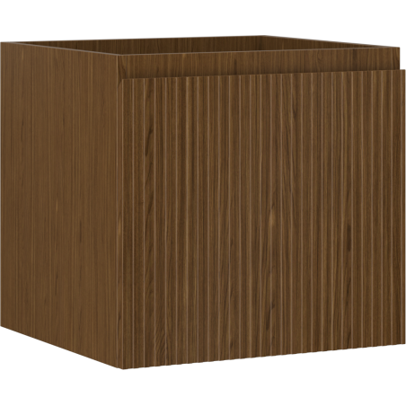 Mexen Rivel Badezimmerschrank für Waschbecken 50 cm, 1 Schublade, gerillt, Nussbaum - 91A20-05047-1-BF86