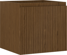 Mexen Rivel Badezimmerschrank für Waschbecken 50 cm, 1 Schublade, gerillt, Nussbaum - 91A20-05047-1-BF86
