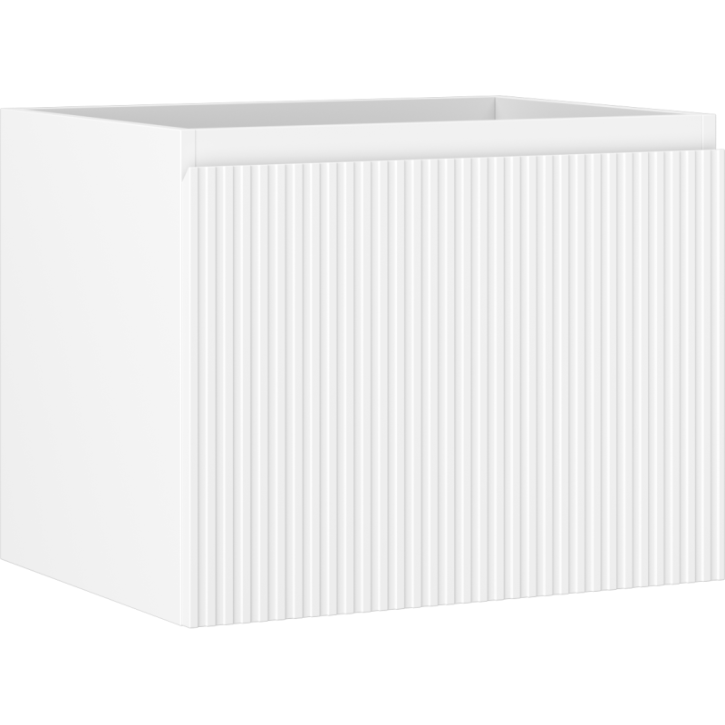 Mexen Rivel Badezimmerschrank für die Waschbeckenunterschrank 60 cm, 1 Schublade, geriffelt, weiß matt - 91A20-06047-1-BF01