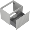 Mexen Rivel Badschrank unter Waschbecken 60 cm, 1 Schublade, geriffelt, grau matt - 91A20-06047-1-BF62