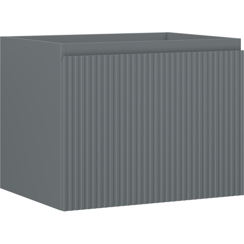 Mexen Rivel Badezimmerunterschrank 60 cm, 1 Schublade, geriffelt, Graphit matt - 91A20-06047-1-BF66