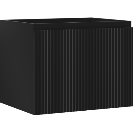 Mexen Rivel Badezimmerschrank Unterschrank 60 cm, 1 Schublade, gerillt, schwarz matt - 91A20-06047-1-BF71