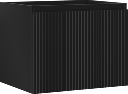 Mexen Rivel Badezimmerschrank Unterschrank 60 cm, 1 Schublade, gerillt, schwarz matt - 91A20-06047-1-BF71