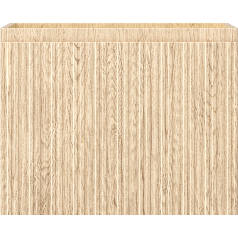 Mexen Rivel Badezimmerschrank für Waschbecken 60 cm, 1 Schublade, geriffelt, Eiche - 91A20-06047-1-BF81