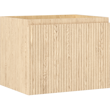 Mexen Rivel Badezimmerschrank für Waschbecken 60 cm, 1 Schublade, geriffelt, Eiche - 91A20-06047-1-BF81