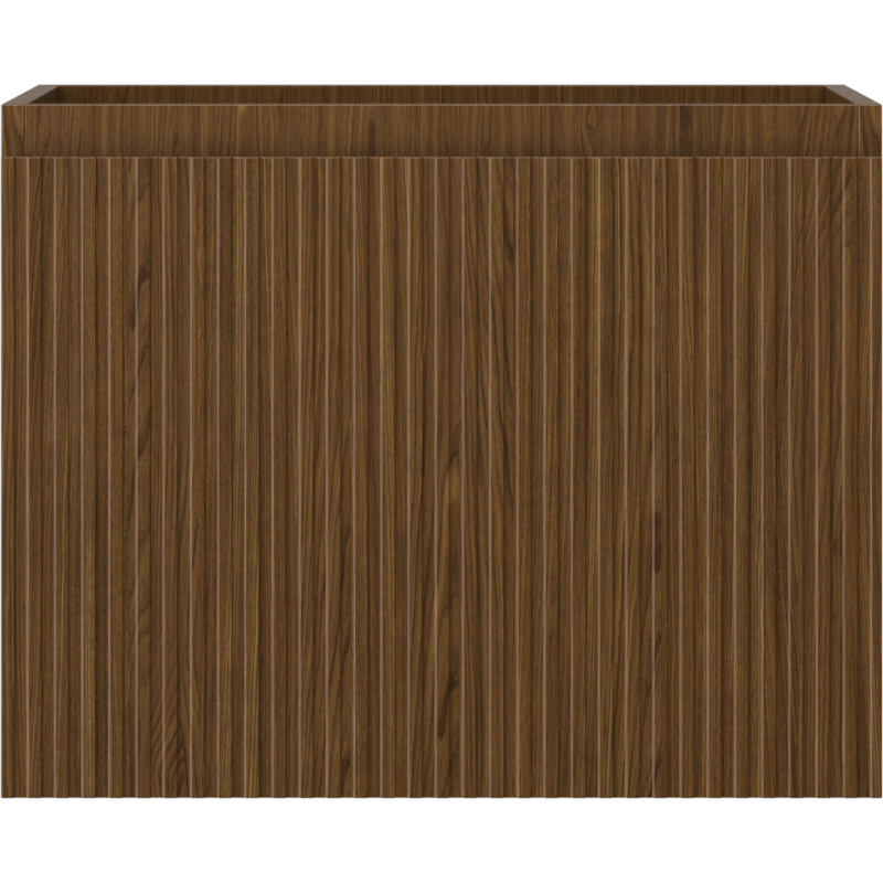 Mexen Rivel Badezimmerschrank unter dem Waschbecken 60 cm, 1 Schublade, geriffelt, Nussbaum - 91A20-06047-1-BF86