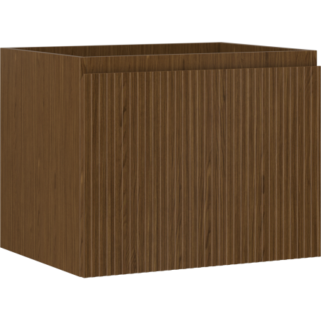 Mexen Rivel Badezimmerschrank unter dem Waschbecken 60 cm, 1 Schublade, geriffelt, Nussbaum - 91A20-06047-1-BF86