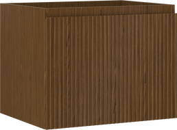 Mexen Rivel Badezimmerschrank unter dem Waschbecken 60 cm, 1 Schublade, geriffelt, Nussbaum - 91A20-06047-1-BF86