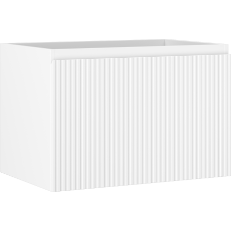 Mexen Rivel Badezimmerschrank unter Waschbecken 70 cm, 1 Schublade, geriffelt, weiß matt - 91A20-07047-1-BF01