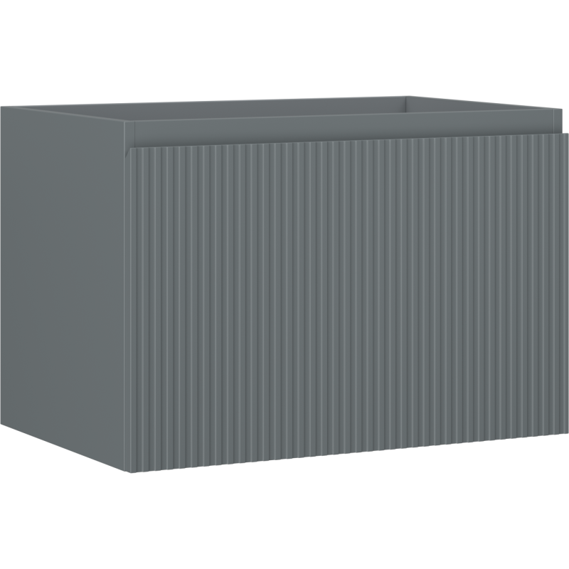 Mexen Rivel Badezimmerschrank unter dem Waschbecken 70 cm, 1 Schublade, gerillt, Grafit matt - 91A20-07047-1-BF66