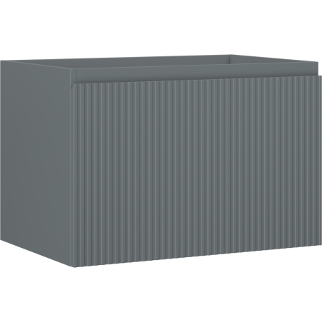 Mexen Rivel Badezimmerschrank unter dem Waschbecken 70 cm, 1 Schublade, gerillt, Grafit matt - 91A20-07047-1-BF66