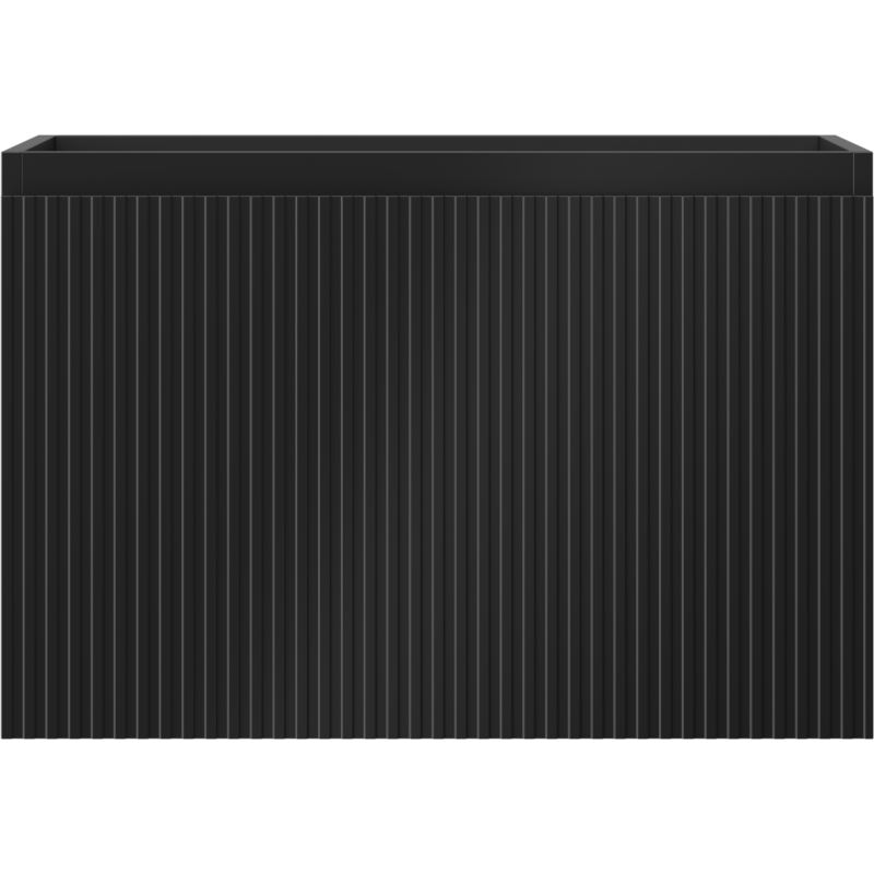 Mexen Rivel Badezimmerschrank unter Waschbecken 70 cm, 1 Schublade, geriffelt, schwarz matt - 91A20-07047-1-BF71