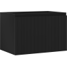 Mexen Rivel Badezimmerschrank unter Waschbecken 70 cm, 1 Schublade, geriffelt, schwarz matt - 91A20-07047-1-BF71