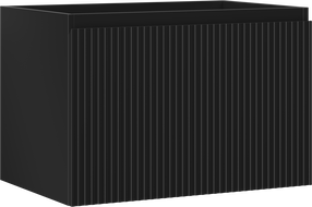 Mexen Rivel Badezimmerschrank unter Waschbecken 70 cm, 1 Schublade, geriffelt, schwarz matt - 91A20-07047-1-BF71