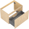 Mexen Rivel Badezimmerschrank 70 cm, 1 Schublade, gerillt, Eiche - 91A20-07047-1-BF81