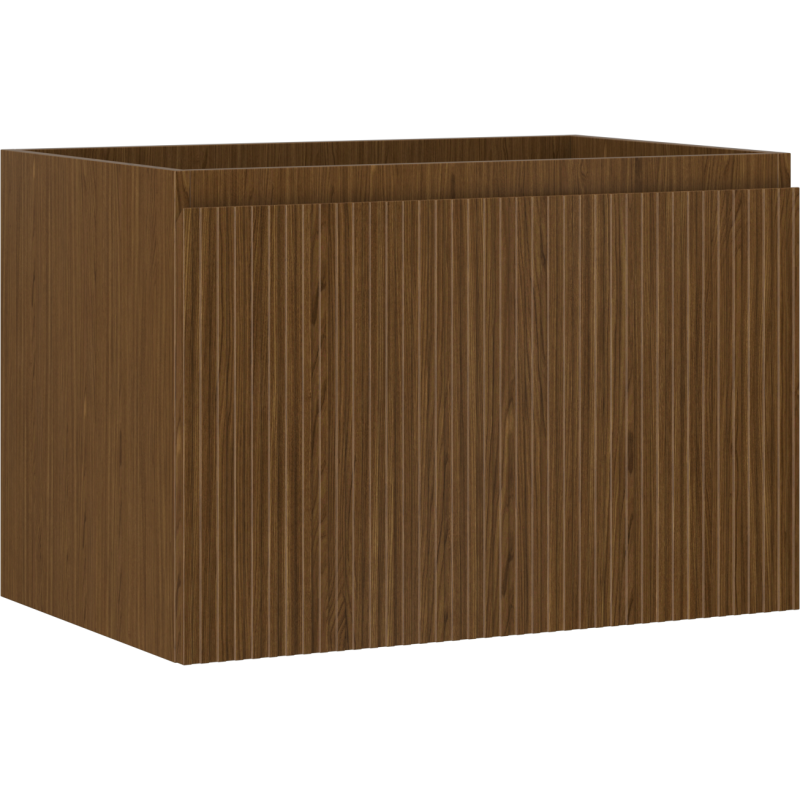 Mexen Rivel Badezimmer-Unterschrank 70 cm, 1 Schublade, geriffelt, Nussbaum - 91A20-07047-1-BF86