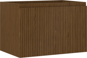 Mexen Rivel Badezimmer-Unterschrank 70 cm, 1 Schublade, geriffelt, Nussbaum - 91A20-07047-1-BF86