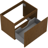 Mexen Rivel Badezimmer-Unterschrank 70 cm, 1 Schublade, geriffelt, Nussbaum - 91A20-07047-1-BF86