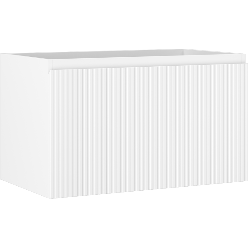 Mexen Rivel Badezimmerschrank 80 cm, 1 Schublade, gerillt, weiß matt - 91A20-08047-1-BF01