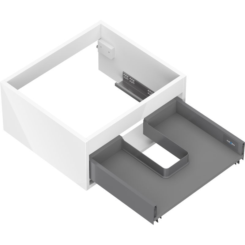 Mexen Box-A Korpus für Waschbeckenschrank 50 cm, 1 Schublade, Weiß Hochglanz - 91AX0-0500-235-1-00