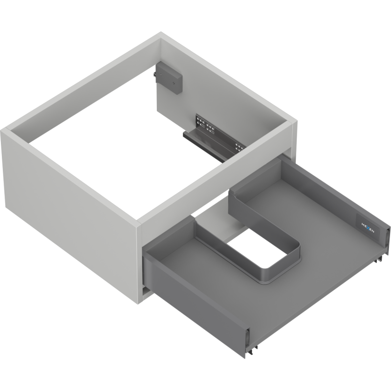 Mexen Box-A Korpus des Waschtischunterschranks 50 cm, 1 Schublade, Grau Matt - 91AX0-0500-235-1-62