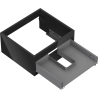 Mexen Box-A Korpuskabinett unter dem Waschbecken 50 cm, 1 Schublade, schwarzer Glanz - 91AX0-0500-235-1-70