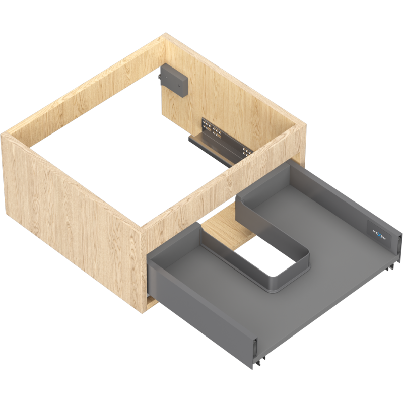 Mexen Box-A Korpus des Waschtischunterschranks 50 cm, 1 Schublade, Eiche - 91AX0-0500-235-1-81