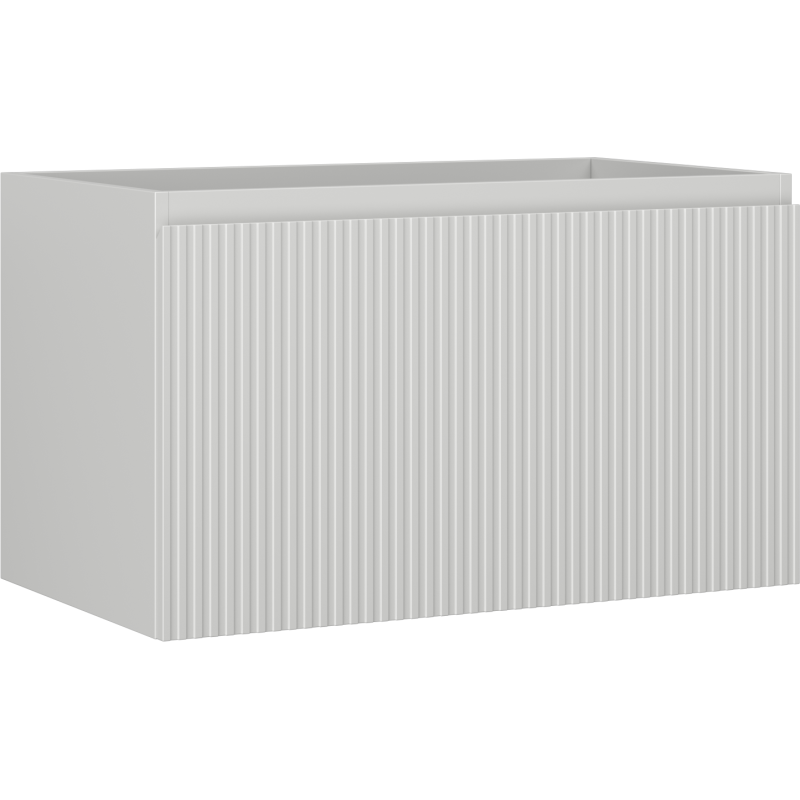 Mexen Rivel Badezimmerschrank unter Waschbecken 80 cm, 1 Schublade, geriffelt, grau matt - 91A20-08047-1-BF62