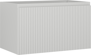 Mexen Rivel Badezimmerschrank unter Waschbecken 80 cm, 1 Schublade, geriffelt, grau matt - 91A20-08047-1-BF62