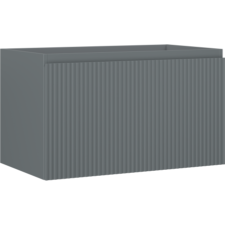 Mexen Rivel Badezimmerschrank für Waschtisch 80 cm, 1 Schublade, geriffelt, Graphit matt - 91A20-08047-1-BF66