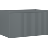 Mexen Rivel Badezimmerschrank für Waschtisch 80 cm, 1 Schublade, geriffelt, Graphit matt - 91A20-08047-1-BF66