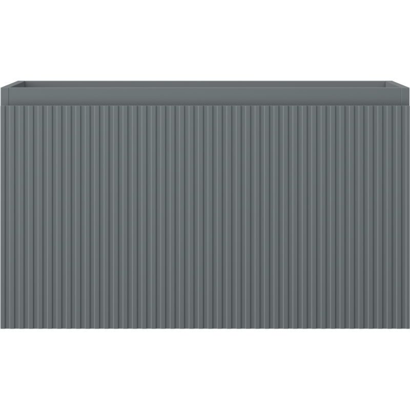 Mexen Rivel Badezimmerschrank für Waschtisch 80 cm, 1 Schublade, geriffelt, Graphit matt - 91A20-08047-1-BF66