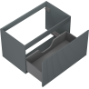Mexen Rivel Badezimmerschrank für Waschtisch 80 cm, 1 Schublade, geriffelt, Graphit matt - 91A20-08047-1-BF66