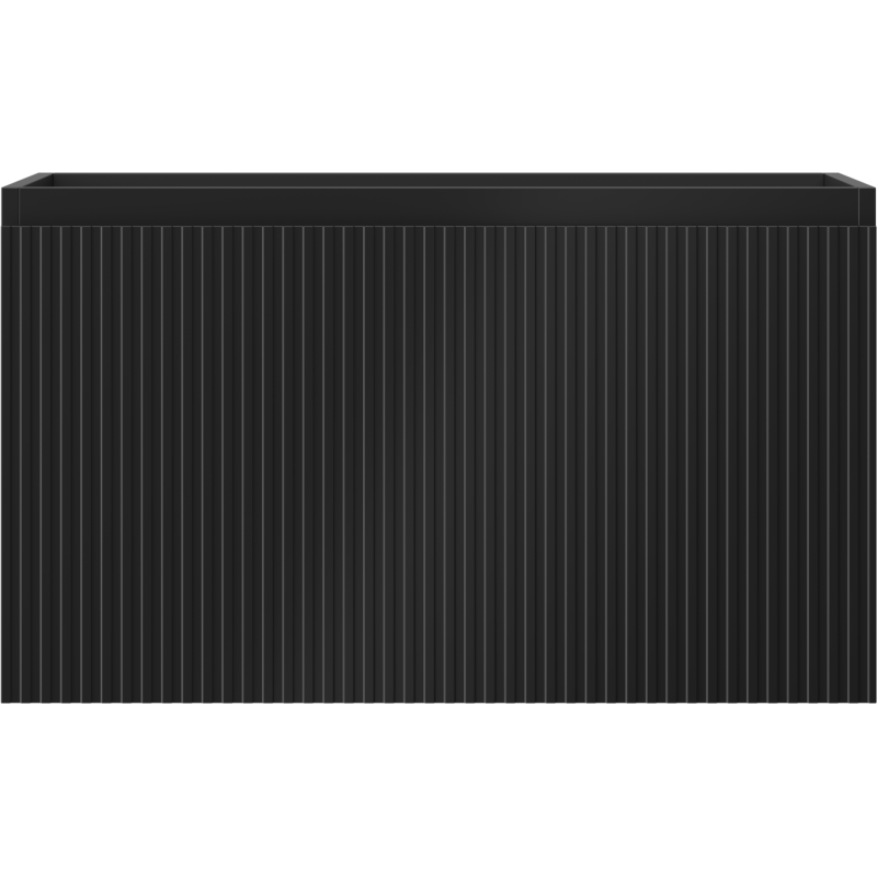 Mexen Rivel Badezimmer-Unterschrank 80 cm, 1 Schublade, gerillt, Schwarz Matt - 91A20-08047-1-BF71