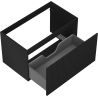 Mexen Rivel Badezimmer-Unterschrank 80 cm, 1 Schublade, gerillt, Schwarz Matt - 91A20-08047-1-BF71